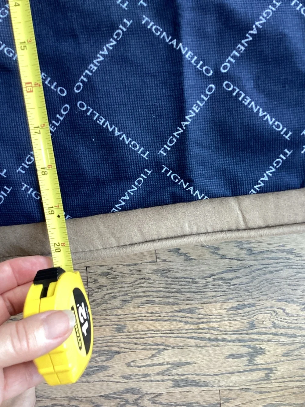 Tignanello Navy Logo Dust Bag with Red Drawstring